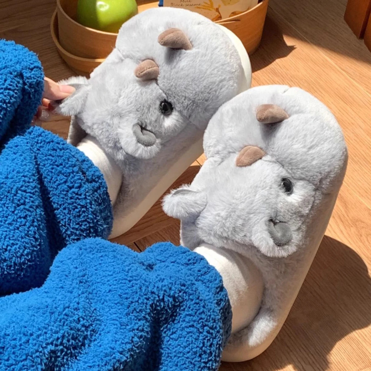 Rhinoceros Kawaii Slippers